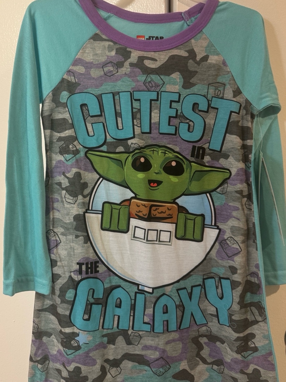 Disney Star Wars Kids Pajamas Nightgown Turquoise